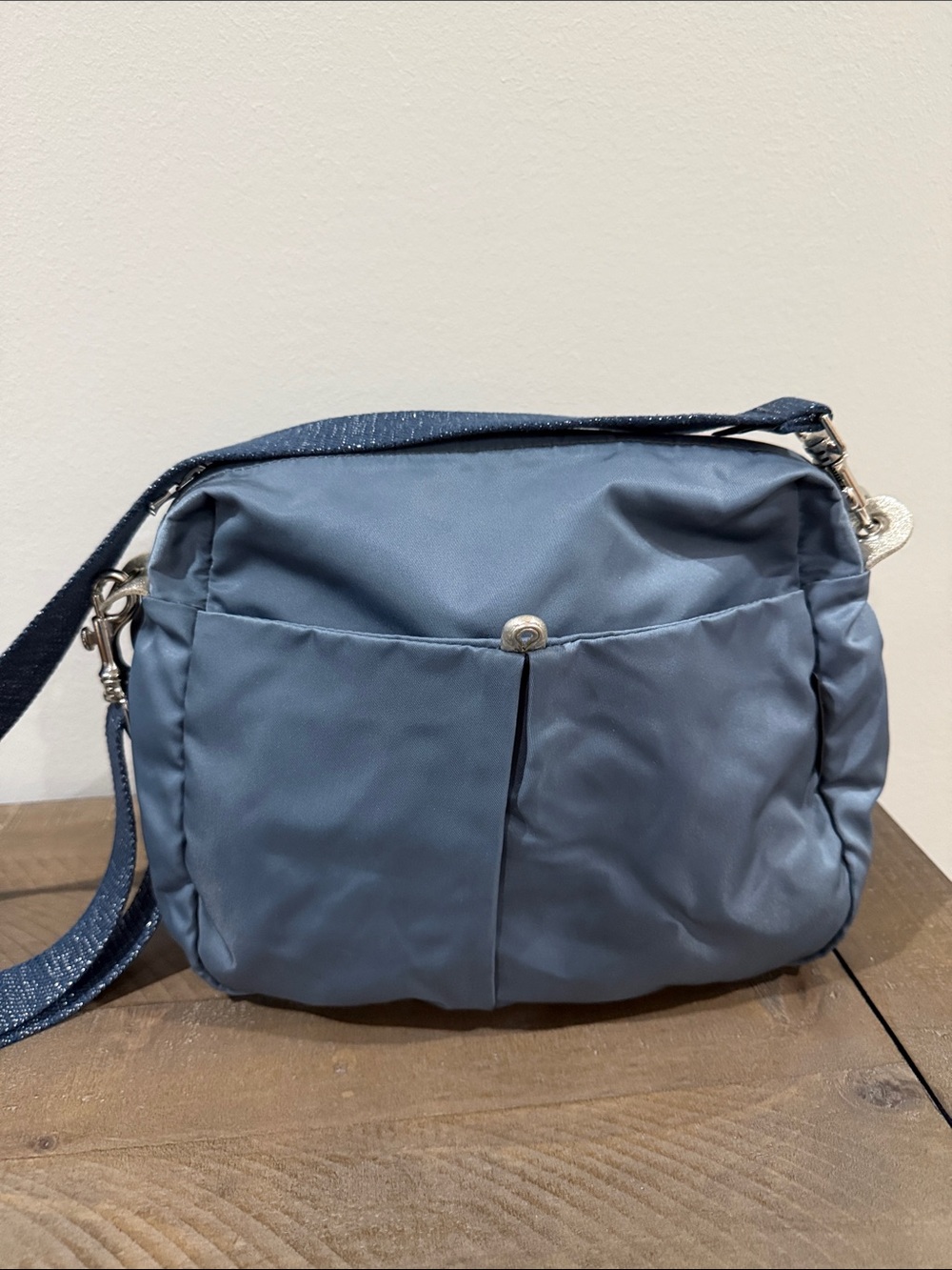 Brontibay Everyday Slate Blue Nylon Crossbody Bag